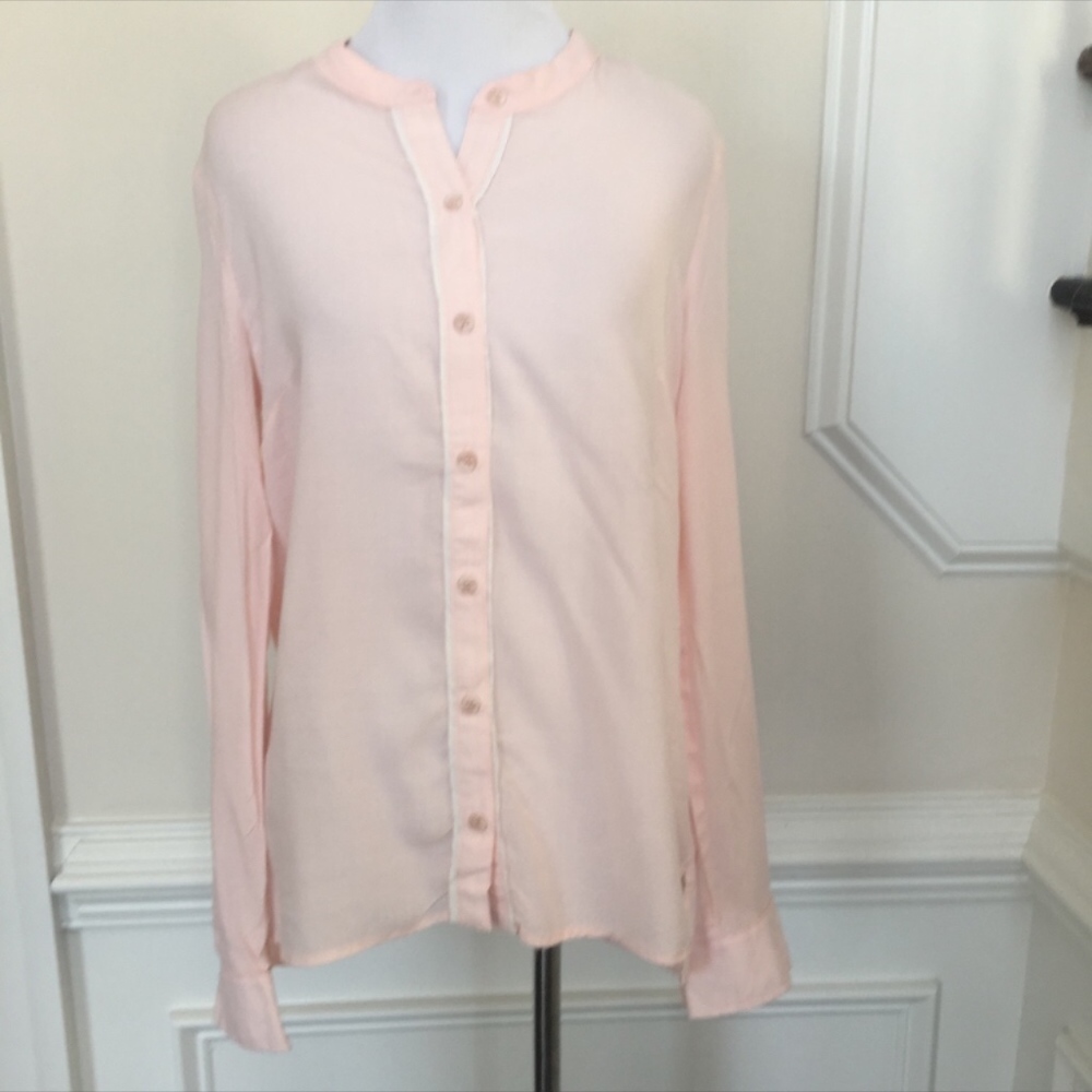 SPLENDID Long sleeve button up shirt in PALE PINK